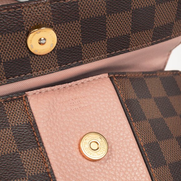 Louis Vuitton Bond Street BB Damier Ebene Canvas & Magnolia Leather Handbag - Picture 13 of 15